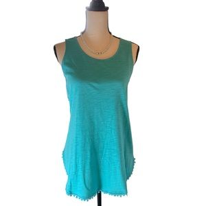 New Belle Beach teal XXS sleeveless tee
